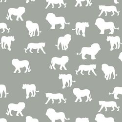 Lion Silhouette in Sage