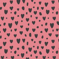 Spotty Hearts in Fuchsia