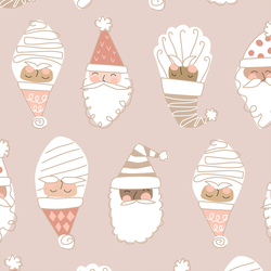 Large Happy Santas in Cookie Dough