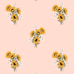 Helianthus Bouquet in Light Pink