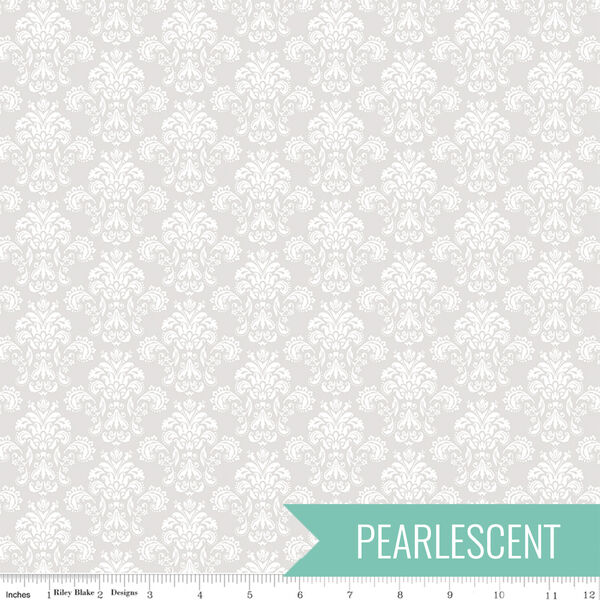 Damask in White Pearl