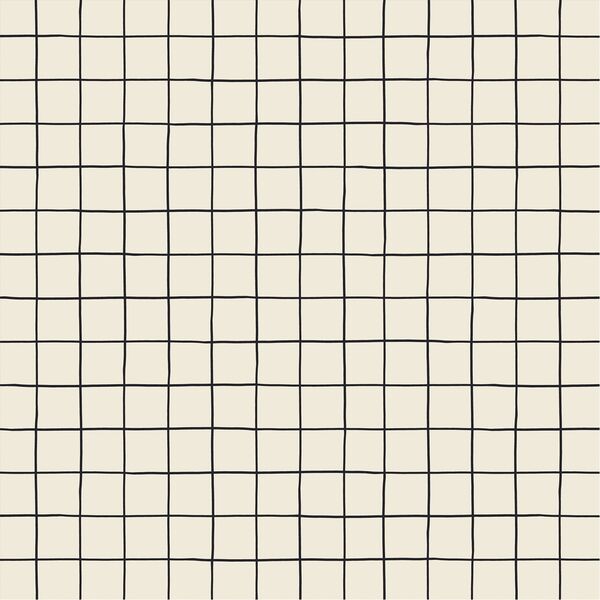 Haunted Check in Charcoal on Cream