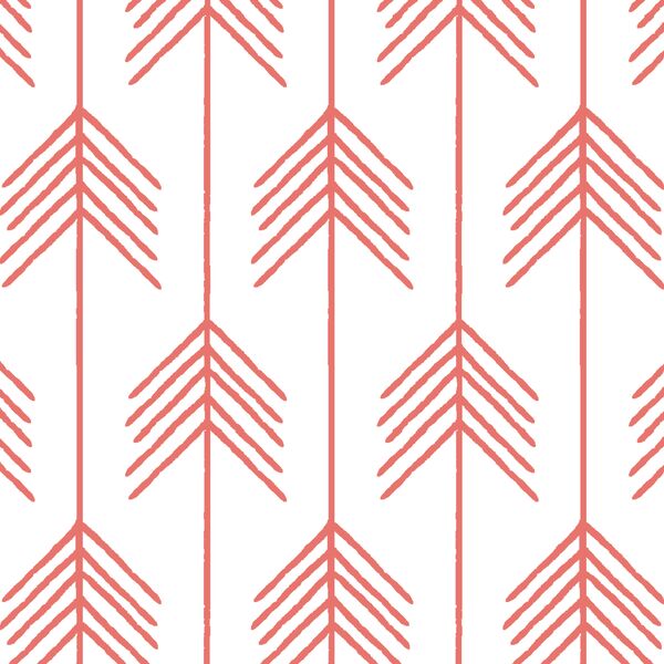 Vanes in Living Coral on White