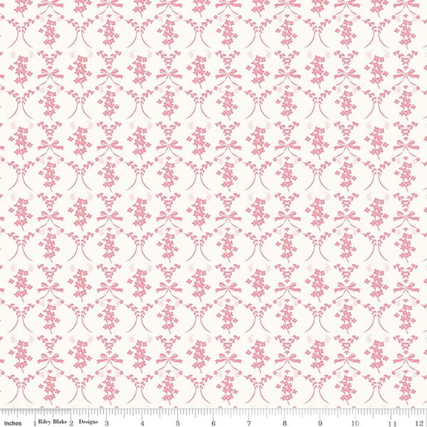 Flowers and Bows in Cream