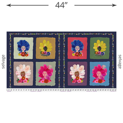 Pompadours Panel in Multi