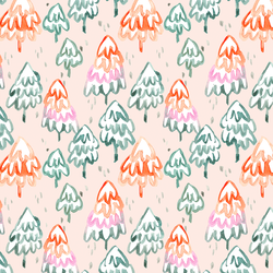 Festive Trees in Light Peach