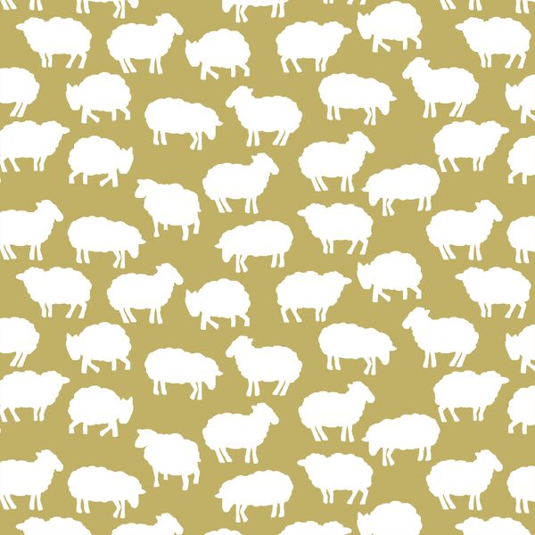 Sheep Silhouette in Brass