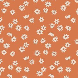 Retro Daisies in Orange