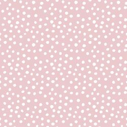 Little Modern Polka Dot in White on Powder Pink