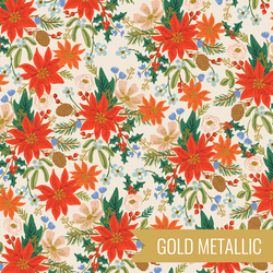 Poinsettia Bouquet in Cream Metallic