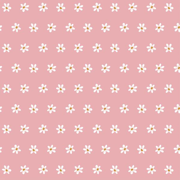 Polka Dot Floral in Pink Daisy