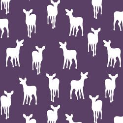 Fawn Silhouette in Aubergine