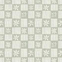 Daisy Checkers in Thyme Green