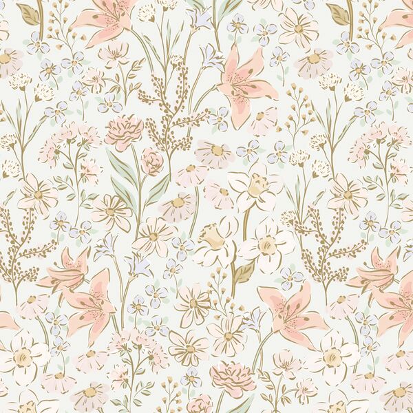 Lily Garden in Pale Mint