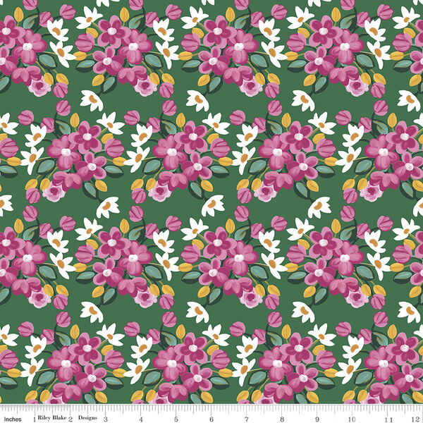 Flower Bunches in Green