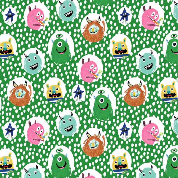 Little Monsters Dot in Green