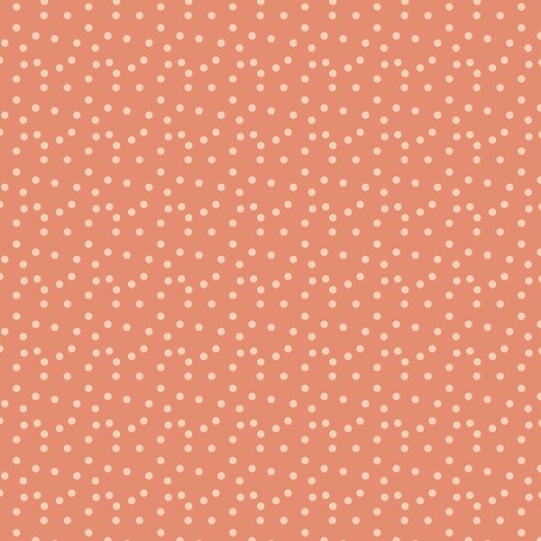 Peach Polka Dots in Coral