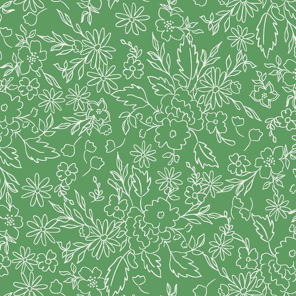 Floral Sketch in Clover