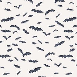 Flying Bats in White
