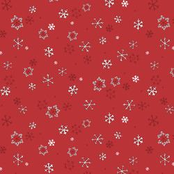 Snowflakes in Light Red
