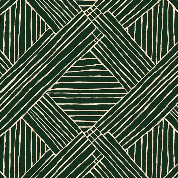 Diamond Stripe in Monstera on Summer Haze