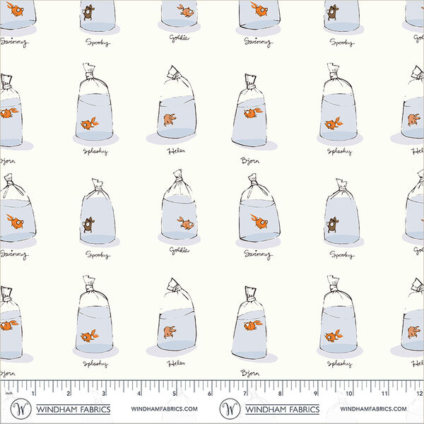 Goldfishes in Bags in White