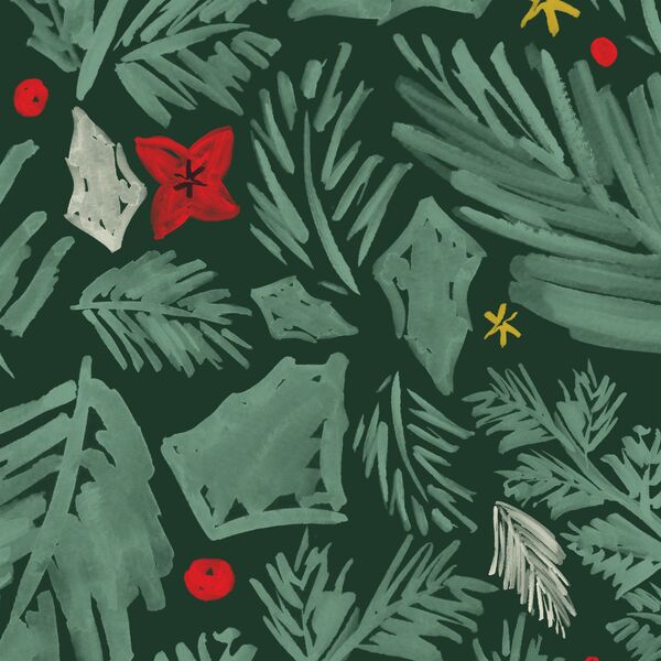 Large Christmas Foliage in Dark Pine