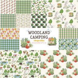 Woodland Camping Fat Quarter Bundle