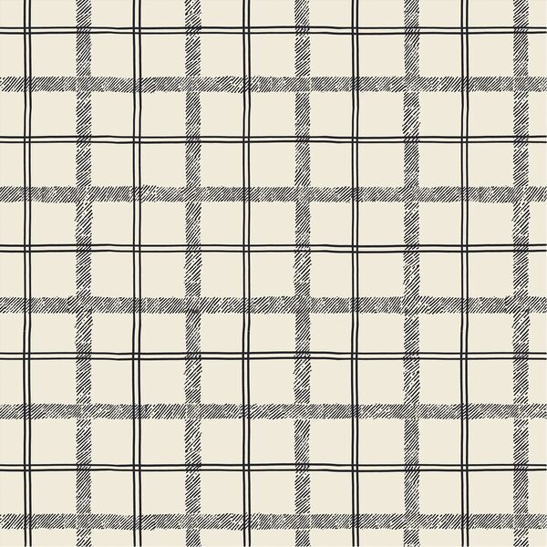 Textured Tartan in Cream
