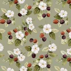 Raspberry Garden in Sage