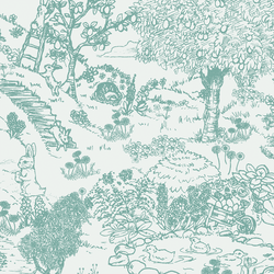 Large Playground Toile in Dusty Teal