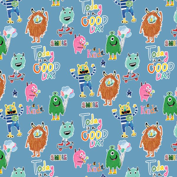 Little Monsters Quotes in Blue