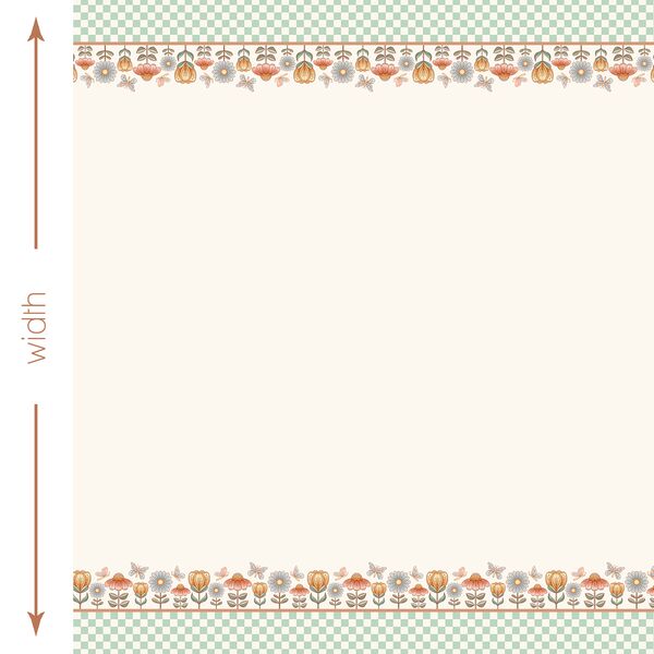 Garden Double Border in Mint