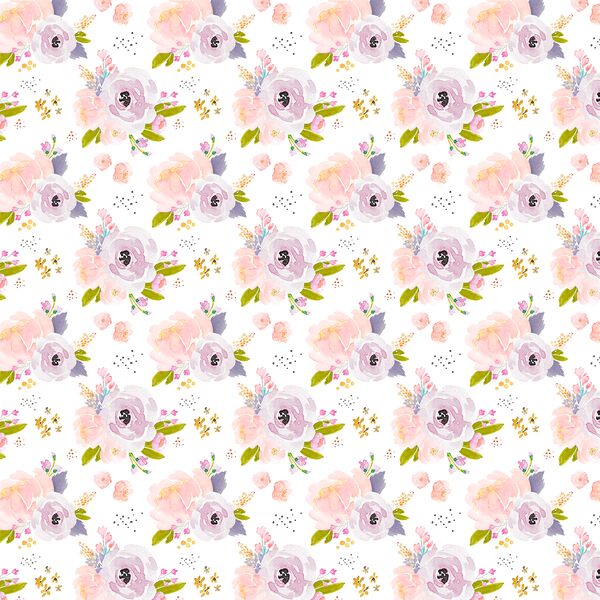Tiny Corsage Floral in Peachy Plum