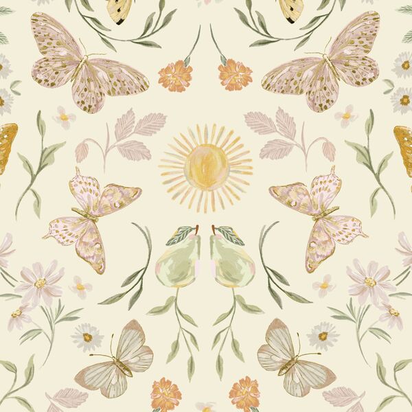 Garden Damask in Buttercup