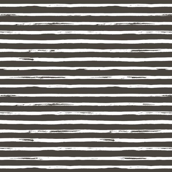Watercolor Stripes in White on Ash Brown