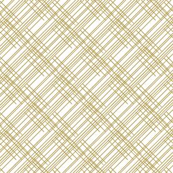 Thatched in Gold on White