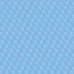 Striped Heart in Baby Blue