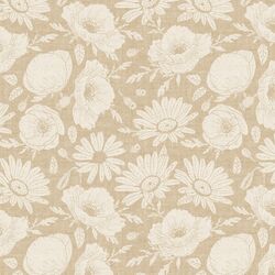 Floral Silhouette in Tan