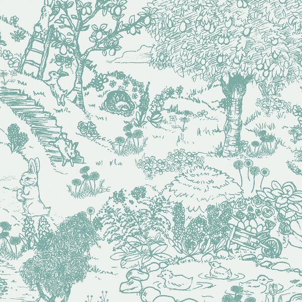 Large Playground Toile in Dusty Teal