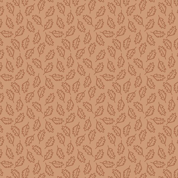 Leaves in Cinnamon on Light Mahogany