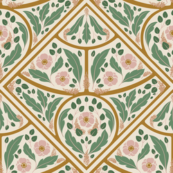 Diamond Damask in Garden