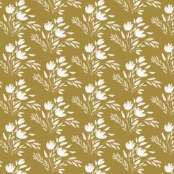 Etched Floral in Dark Citron