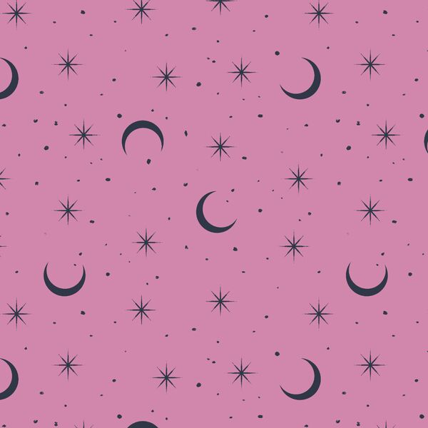 Small Moon and Stars in Wisteria