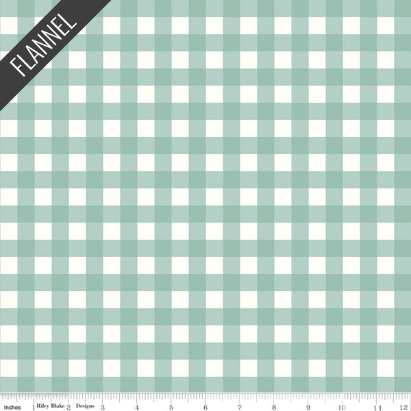Gingham Flannel in Powder