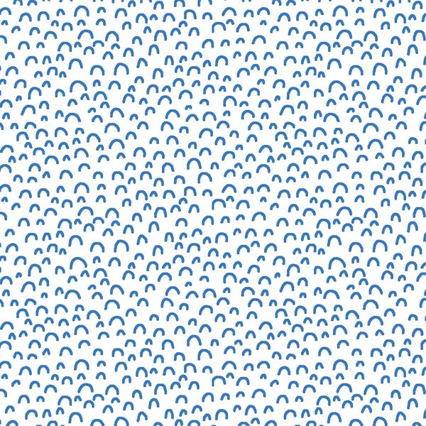 Doodle in Cerulean on White