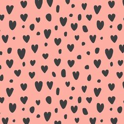 Spotty Hearts in Warm Pink
