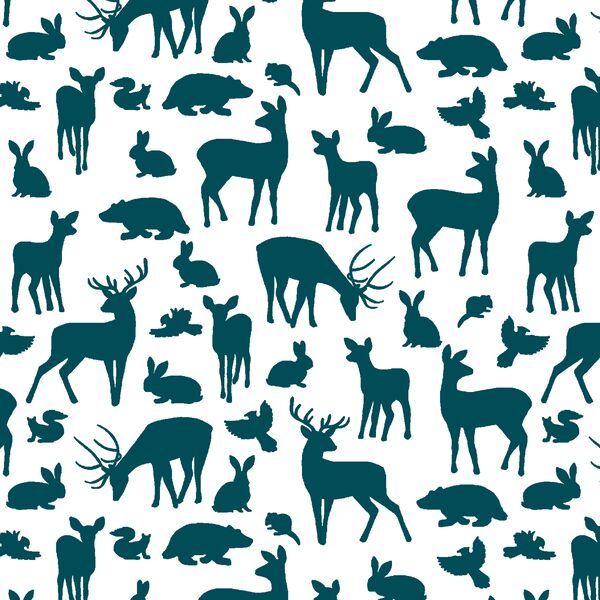 Forest Friends in Juniper in White
