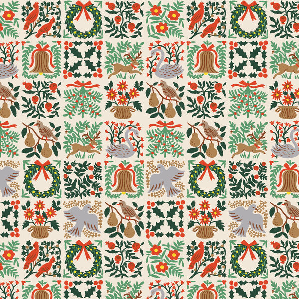 Holiday Tapestry Small in Cream