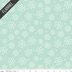 Snowflakes Flannel in Songbird